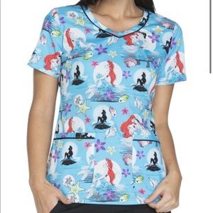 Disney little mermaid scrub top
